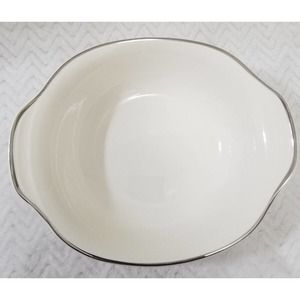 Vinage Salem American Ironstone Silver Elegance 1967 Ovenproof 9" Bowl FAST SHIP